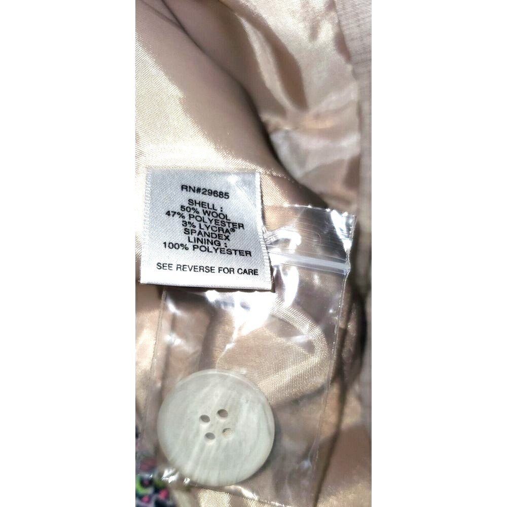 New modern Neutral Pendleton Wool textured Beige Blazer Jacket‎ Business size 18 - Picture 4 of 6